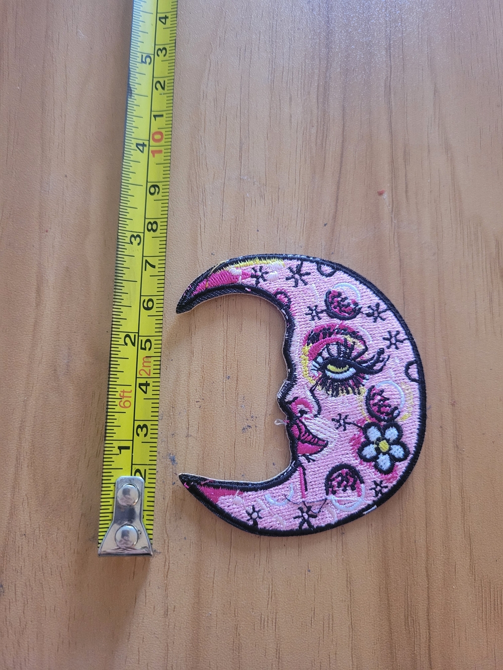 🎃BUY 2 GET 1 FREE🎃 Pink Crescent Moon Embroidered Patch